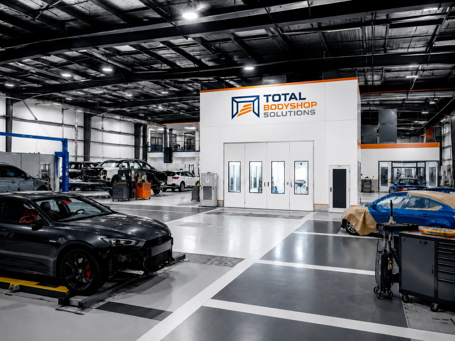 Spray booth facility imagery from TBS